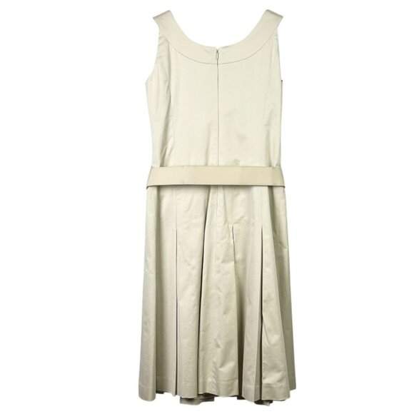 Pink Tartan Belted Sleeveless Pleated Midi Dress - Picture 3 of 12